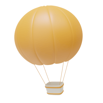 balloon for travel tools 3d illustration png