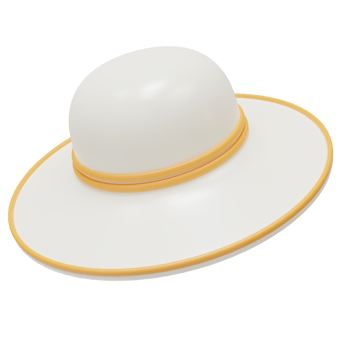 hat for travel tools 3d illustration png