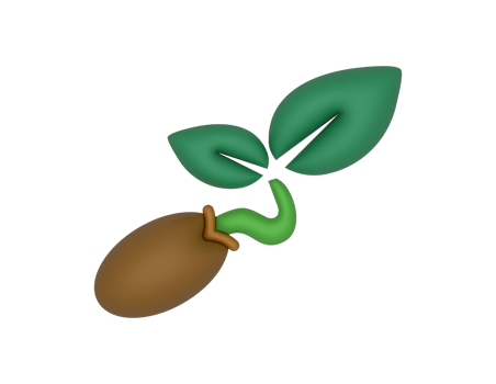 3d Seed Sprouting transparent background png