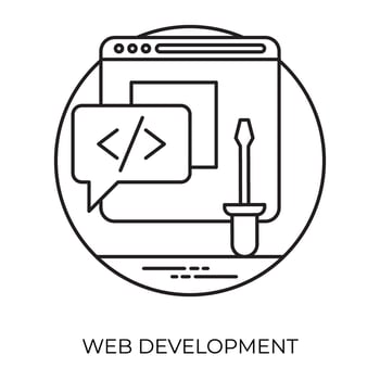 Web Development Flat Icon vector