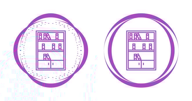 Books Shelf Vector Icon
