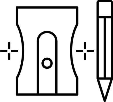 Pencil Sharperner Line Vector Icon Design