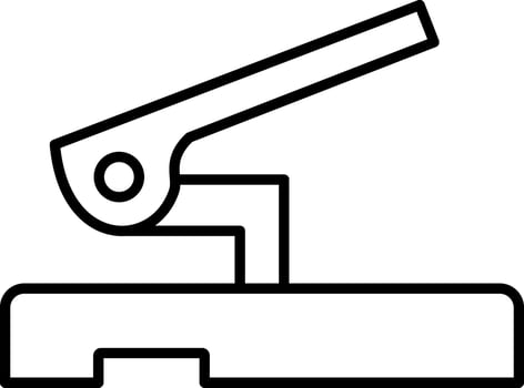 Puncher Line Vector Icon Design