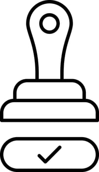 Rubber Stamp Line Vector Icon Design