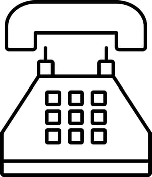 Telephone Line Vector Icon Design