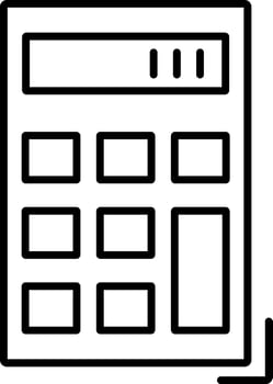 Calculator Line Vector Icon Design