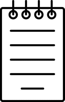 Notepad Line Vector Icon Design