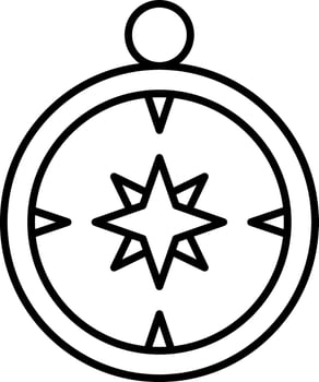 Compass Line Vector Icon Design