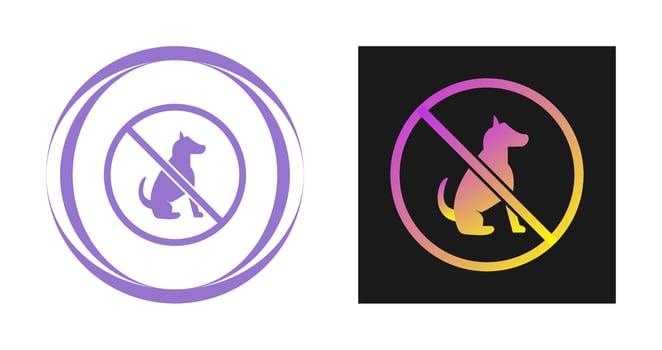 No Pet SIgn Vector Icon