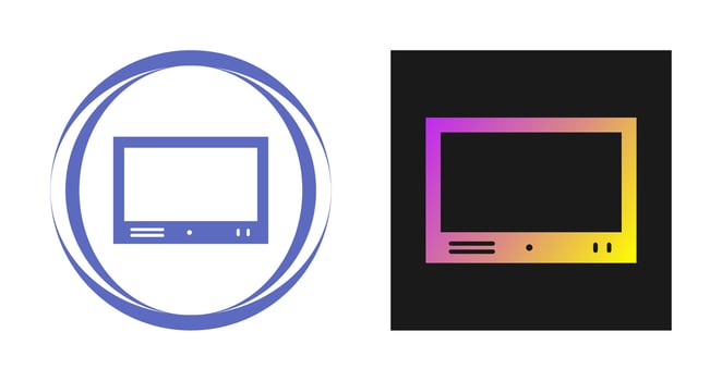 Television Set Vector Icon