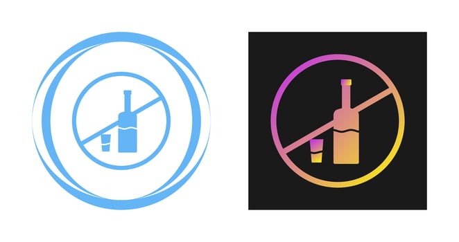 No Drinks Vector Icon