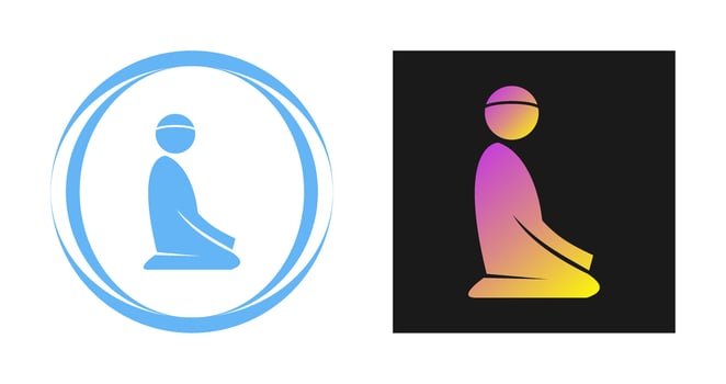 Offering Prayer Vector Icon