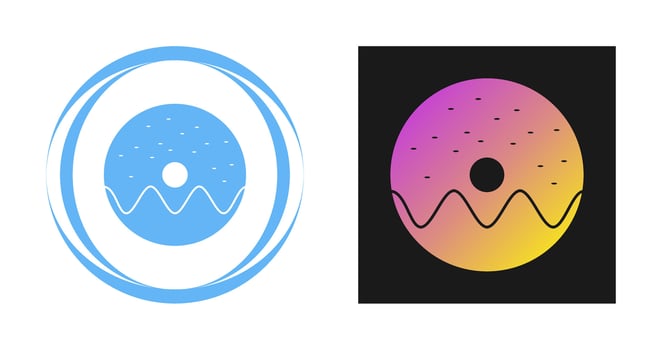 Doughnut sprinkled Vector Icon