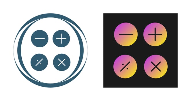 Math Symbols Vector Icon