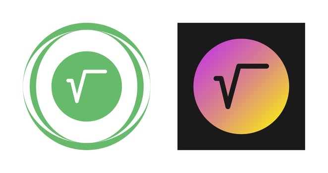 Square Root Symbol Vector Icon