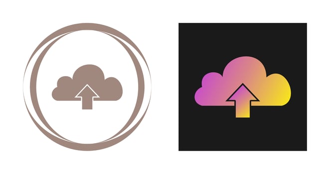 Cloud with upward arrow Vector Icon