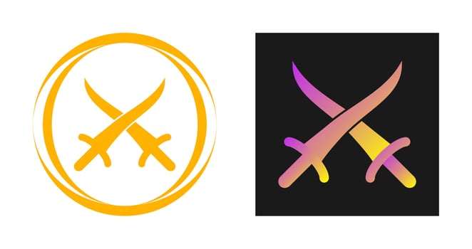 Sword Fighting Vector Icon