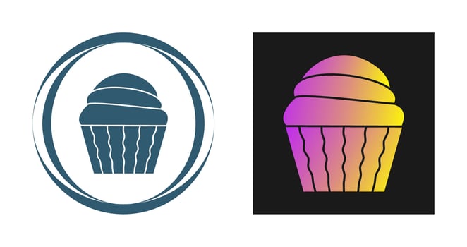 Cream Muffin Vector Icon