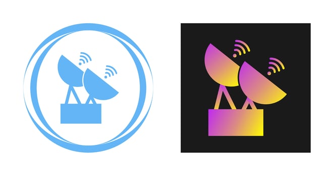 Two Satellites Vector Icon