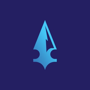 Spear logo vector icon template design