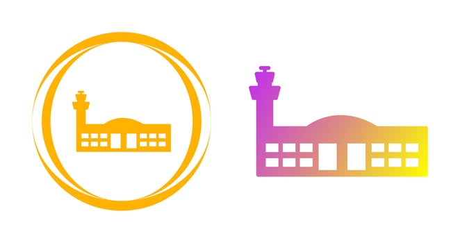 Airport Building Vector Icon