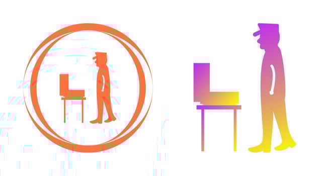 Guard Checking Briefcase Vector Icon