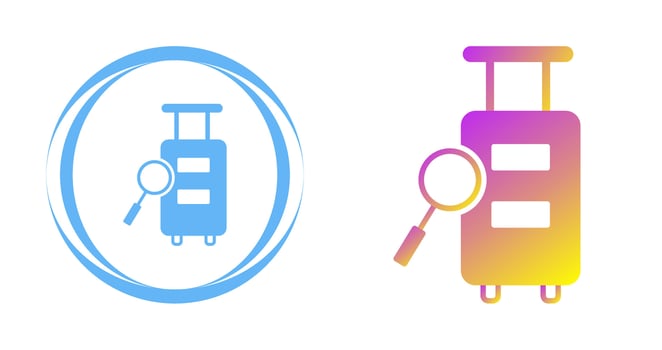 Luggage Inspection Vector Icon