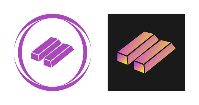 Gold Bars Vector Icon