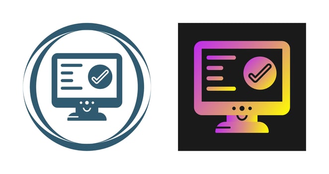 Check Lcd Vector Icon