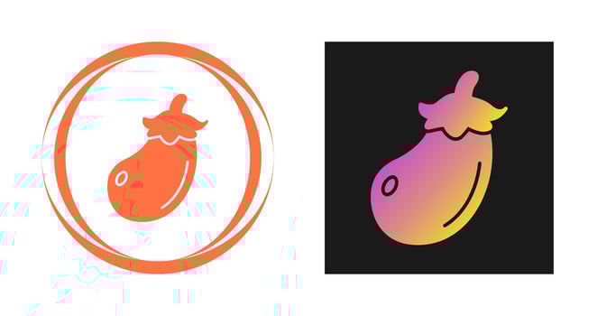 Eggplant Vector Icon