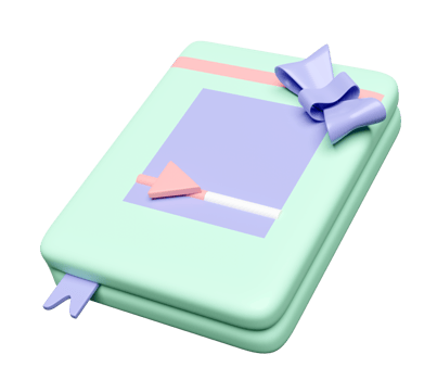 Giving gifts for online training courses with 3d video player, ribbon, book isolated. online training course, education, knowledge creates ideas concept, 3d illustration render png