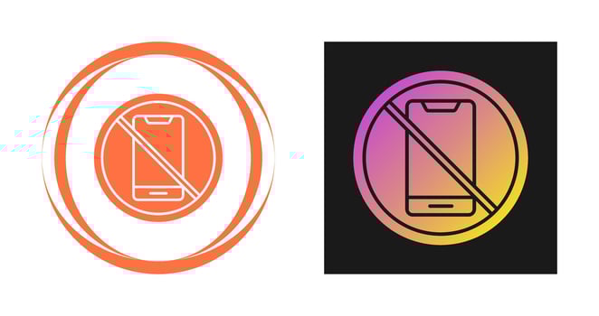 No Cell Phone Vector Icon