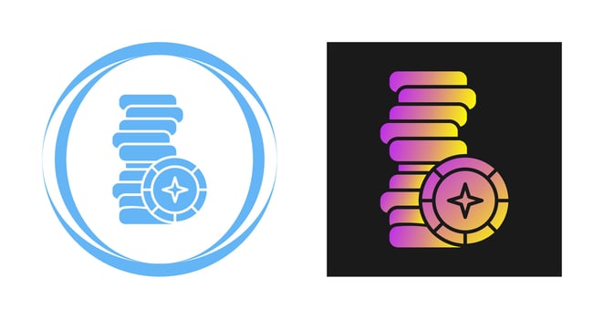 Poker Chips Vector Icon