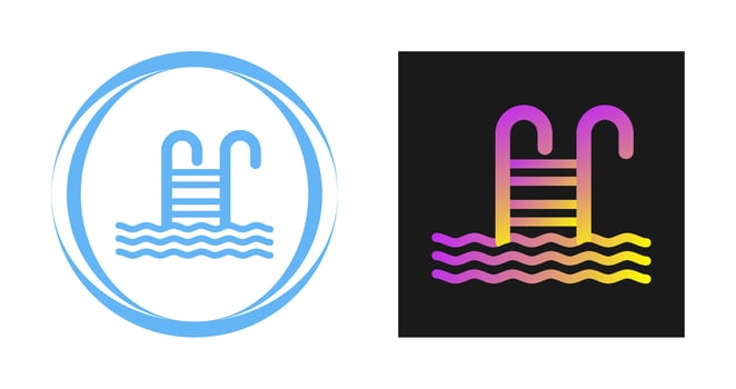 Water Stairs Vector Icon