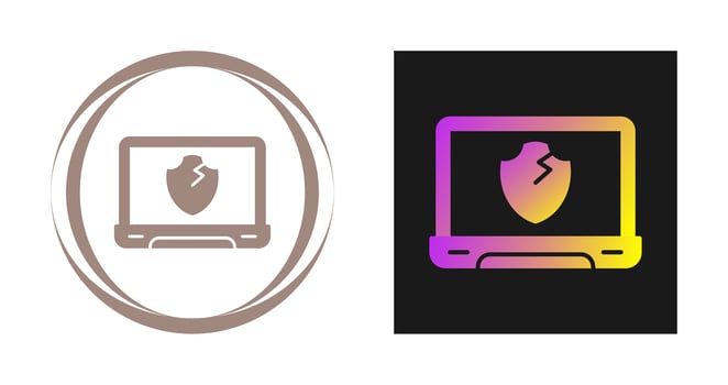 Broken Shield Vector Icon
