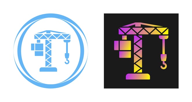 Crane Lifting Vector Icon