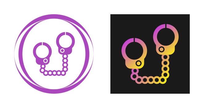 Police Handcuffs Vector Icon