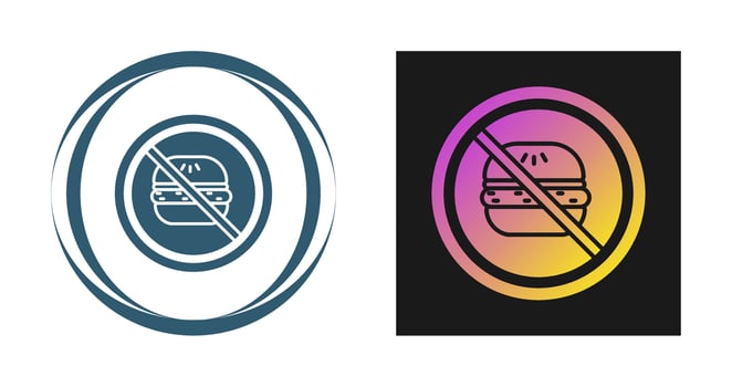 No Eating Vector Icon