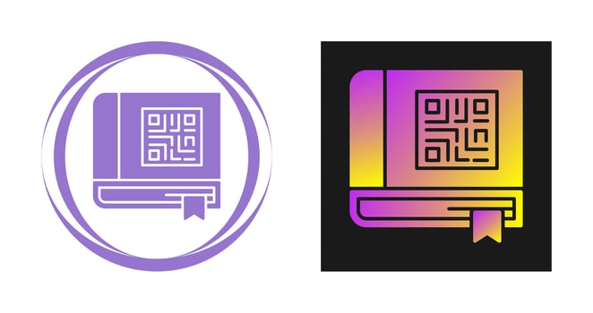 QR Book Vector Icon