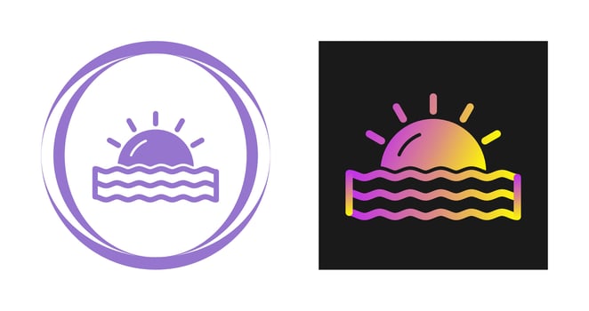 Sunset Vector Icon