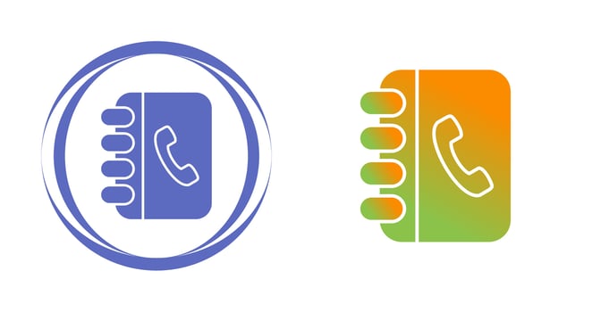 Contact Book Vector Icon