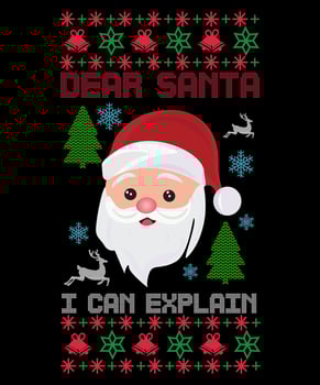 Dear Santa I Can Explain vector