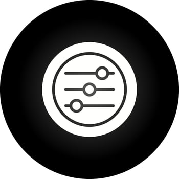 Settings Sliders Vector Icon