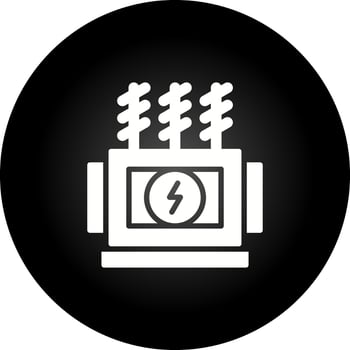Power Transformer Vector Icon