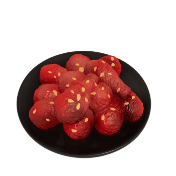 3d korean traditional food illustration Pro PNG