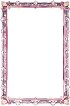 beautiful frame in classic style on transparent background ai generative png