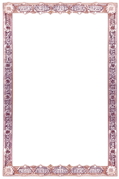 beautiful frame in classic style on transparent background ai generative png