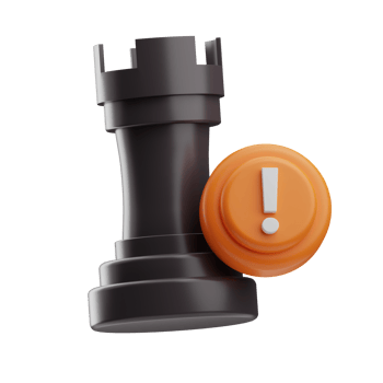 chess object caution illustration 3d png