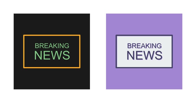 Breaking News on TV Vector Icon