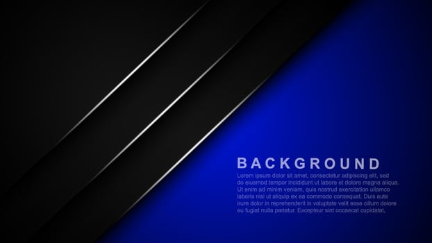 Turquoise green and blue background vector layers overlapping on dark space for background design